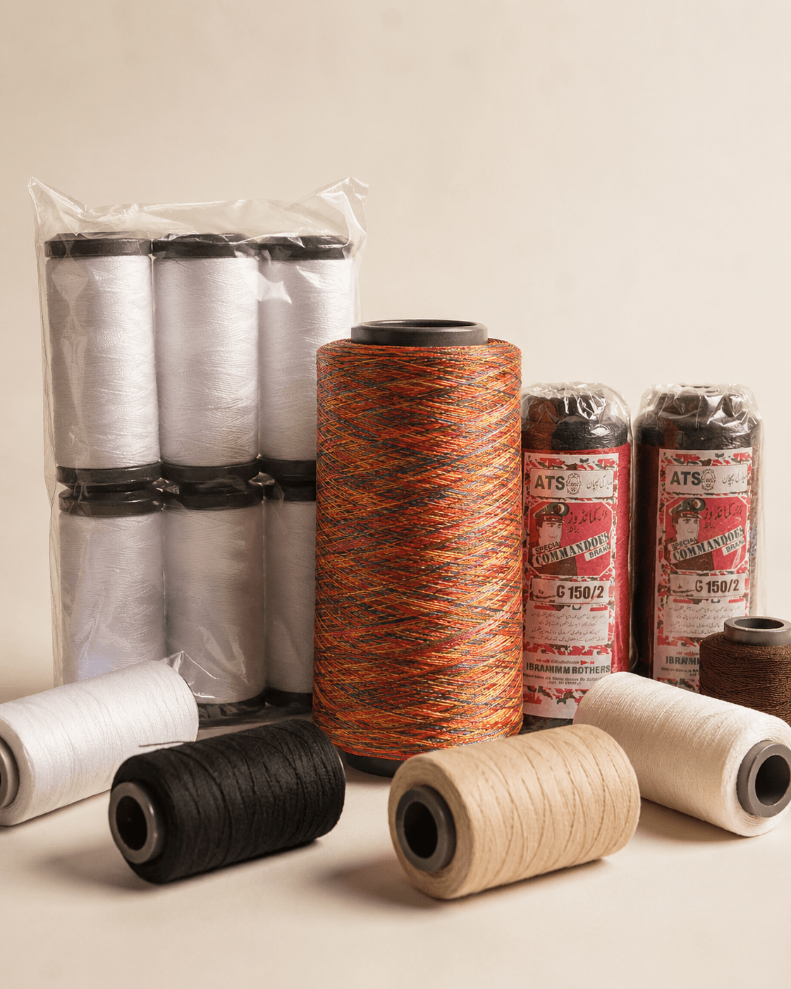 Abdul Majid Traders shop and thread stock in Karachi