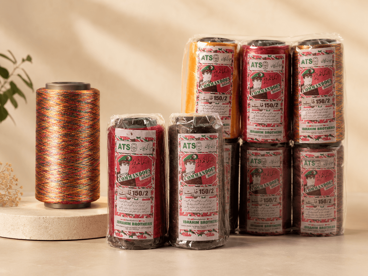 Commando polyester thread cones